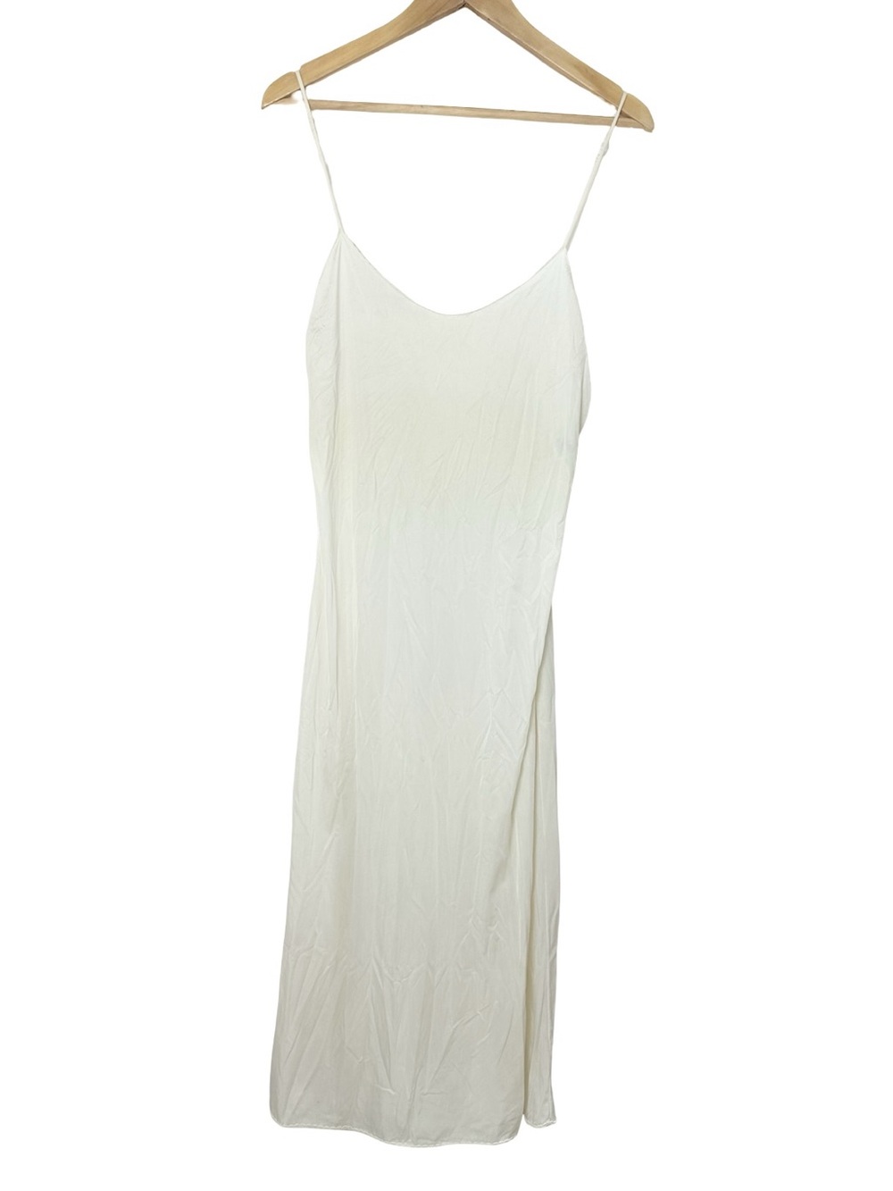 Vintage Vanity Fair Ivory Slip Dress Chemise Midi Size 34